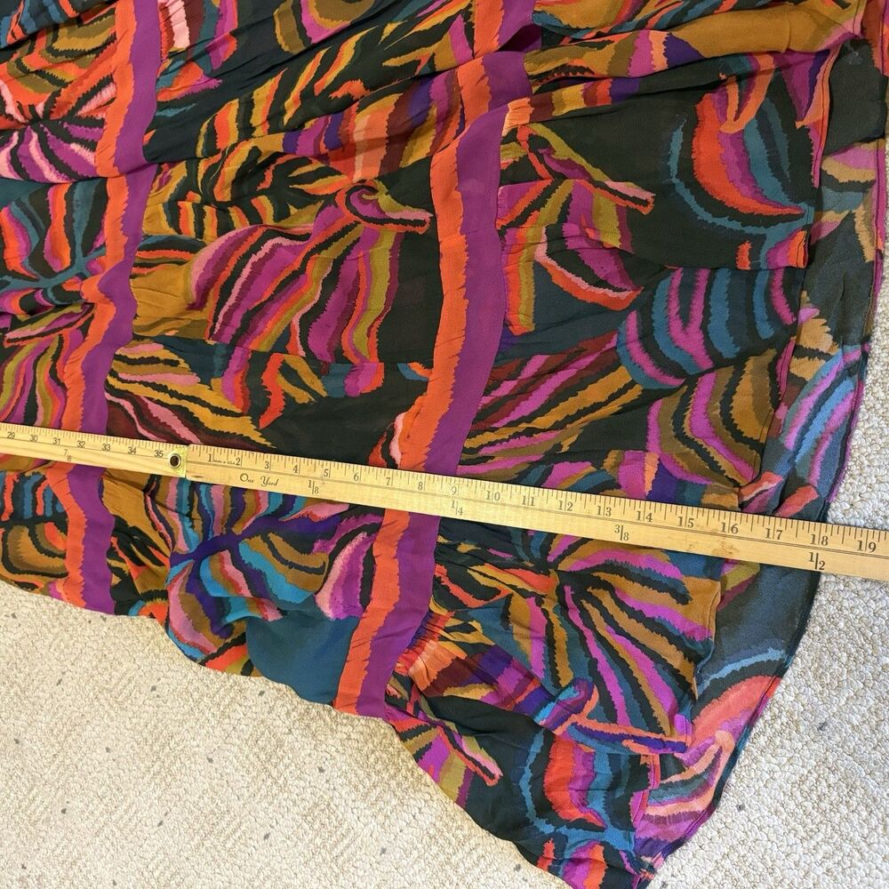 FARM RIO Womens XL Foliage Embroidered Maxi Dress Multicolor Tropical Boho - Picture 14 of 14